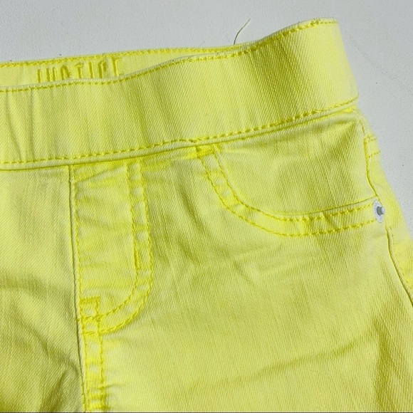Justice girls 6Y neon yellow jeggings - Picture 2 of 4